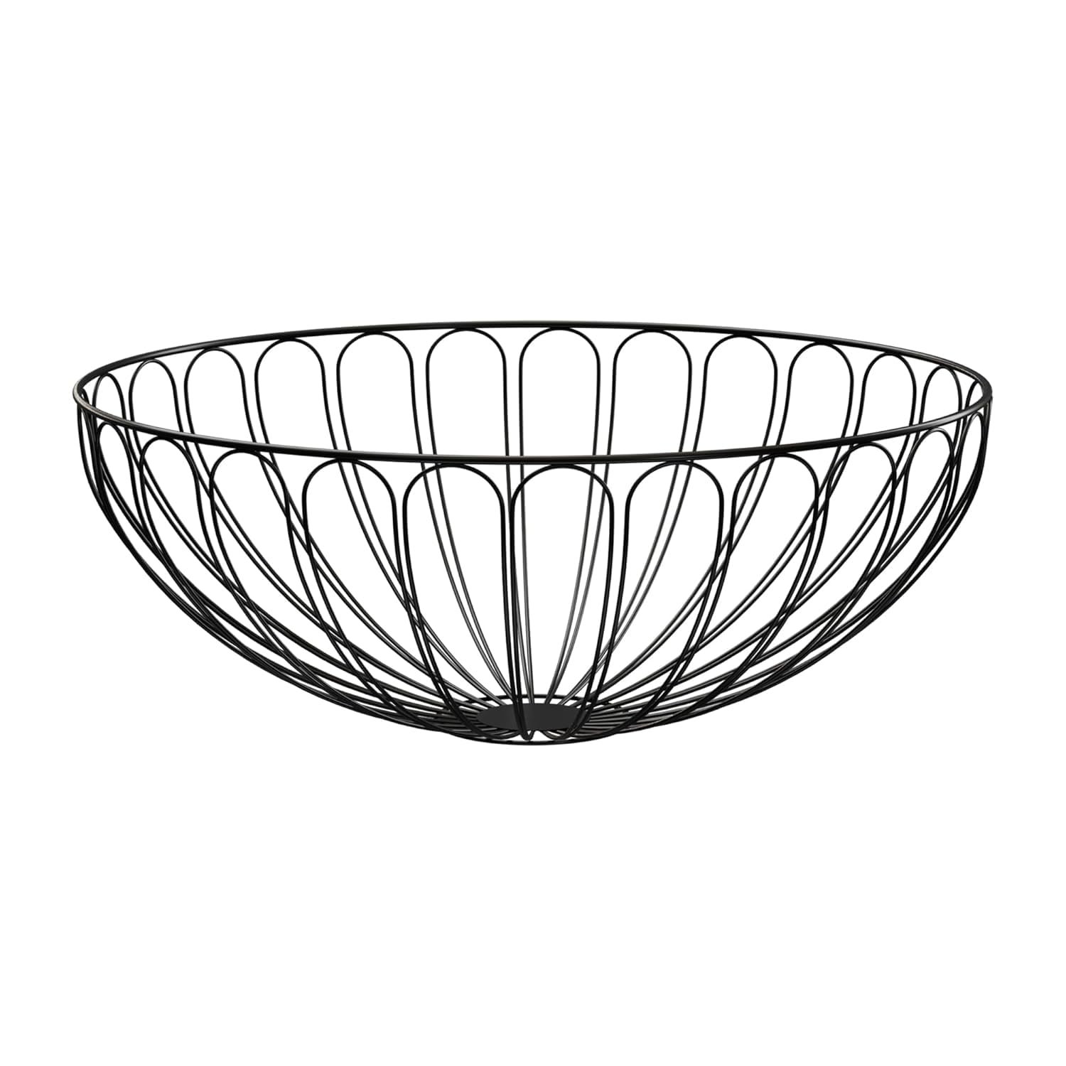 Wire Fruit Basket, Black - Angle 3
