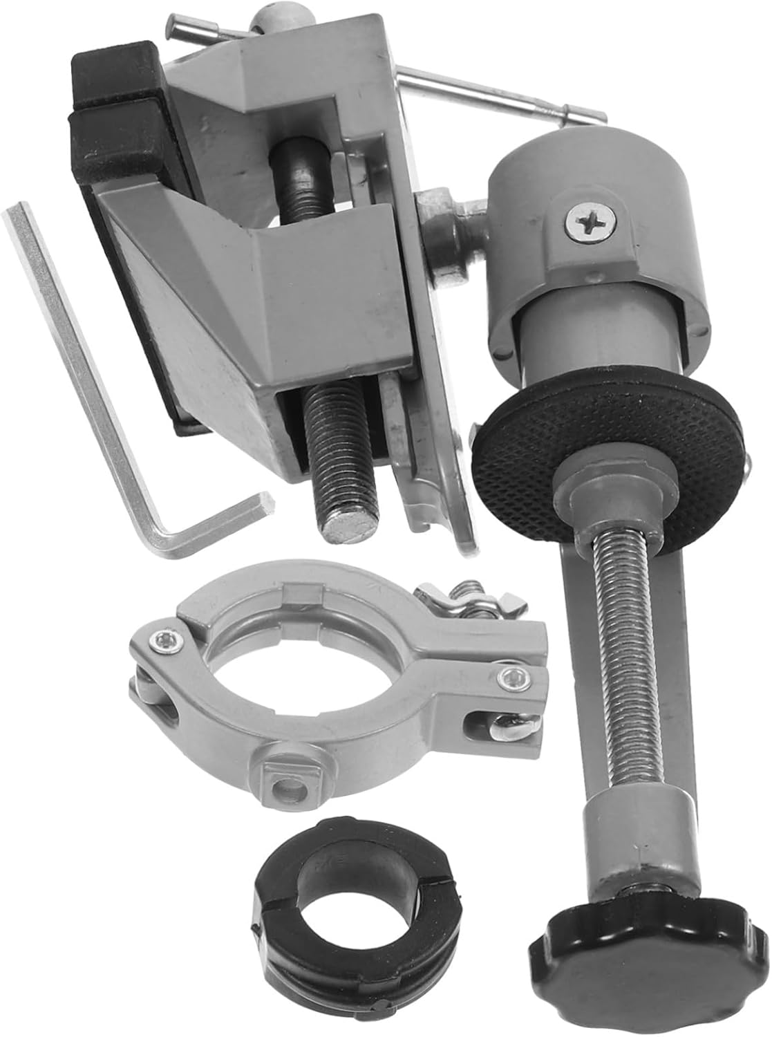 Rotatable Multipurpose Table Vise Clamp for Woodworking Bench Anti-slip Jaw with Rubber Protection Convenient Adjustment for Workshop Garage Hobby and Repairs