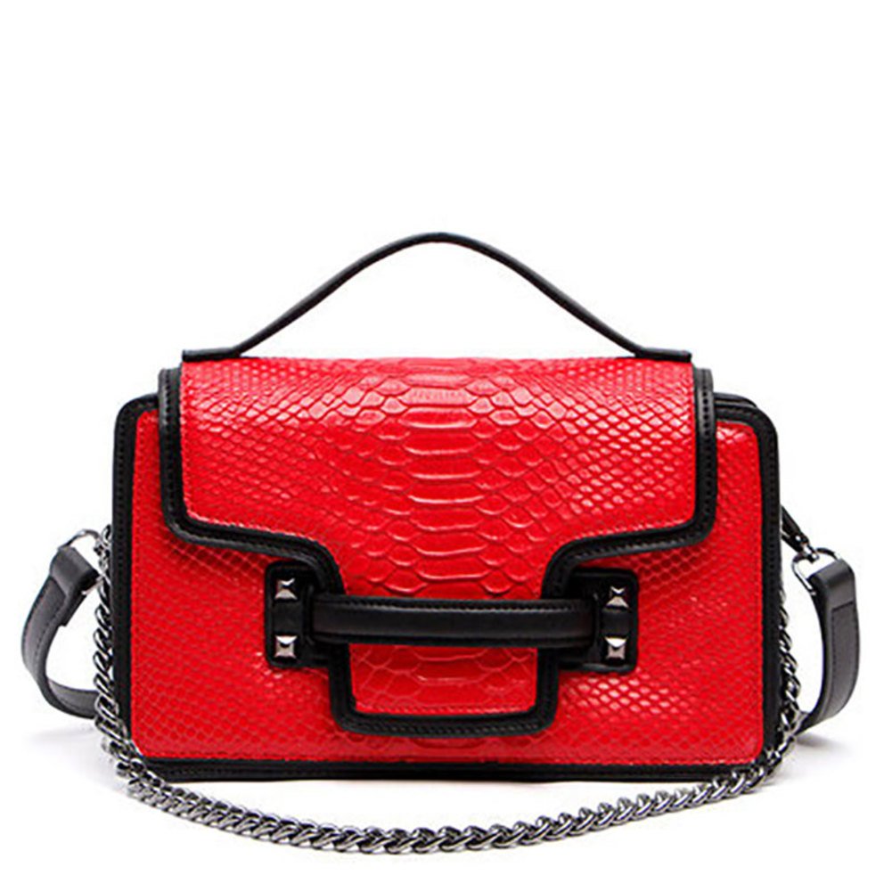 Sac de messager en cuir véritable serpent exprimez votre style unique - 2