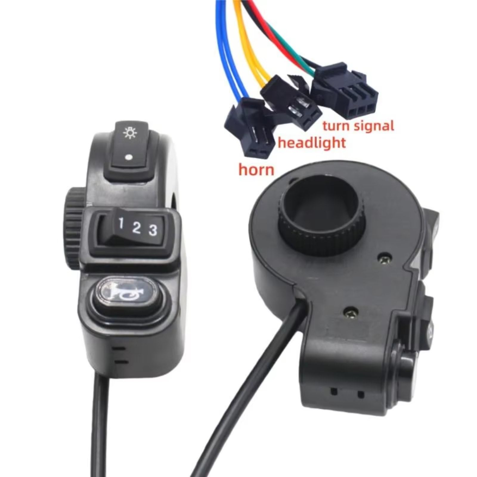 Comando Manubrio Interruttore Moto Per Faro Universale/indicatore Di Direzione/clacson Pulsanti Di Controllo A 3 Modalità Per Scooter/bici Manubrio Kill Interruttore(A)