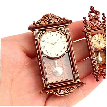 おもちゃ 海外ミニチュアドールハウス 時計 Amazon.co.jp: 1:12スケール ミニチュア 振り子時計 壁掛け時計