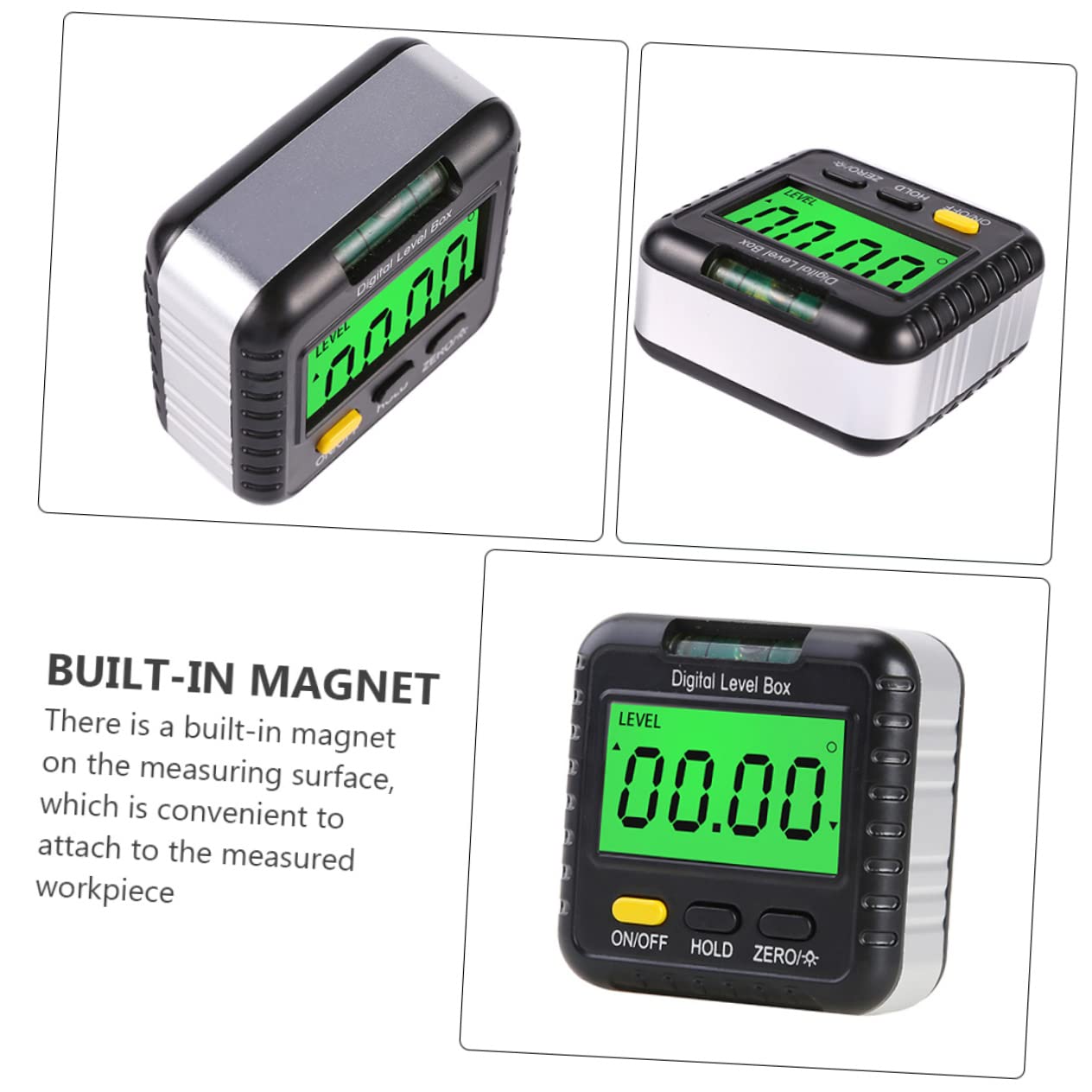 Uonlytech Lot De 2 Niveaux Numériques À Bulle Outil De Mesure Dangle Et De Pente Aimant Facile À Utiliser