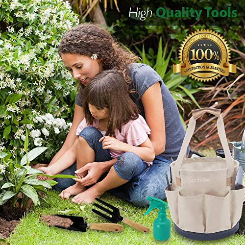 Scuddles Garden Tools Set - 9 Piece Heavy Duty Gardening Tools wIith, Ergonomic Hand Digging Weeder, Rake, Shovel, Trowel, Sprayer, Gloves Gift for Men & Women Upgraded 2020 Version - Thumbnail 3