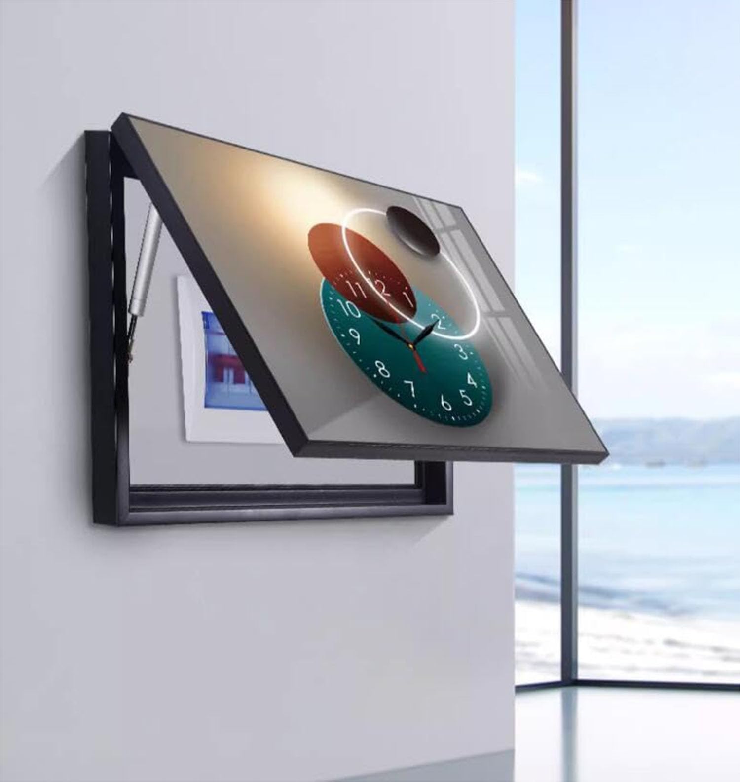 Copertura per contatore elettrico - Copertura decorativa per scatole dei fusibili, per uso interno, elemento decorativo, elegante protezione per contatori e fusibili, valorizza il design degli in
