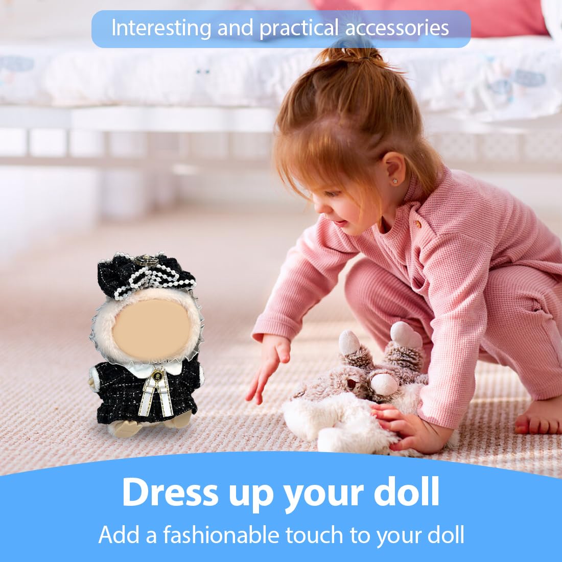 NHQZ Mini Plüsch Puppen Kleidung - Hoodie Outfit Für 17cm Labubu Puppen