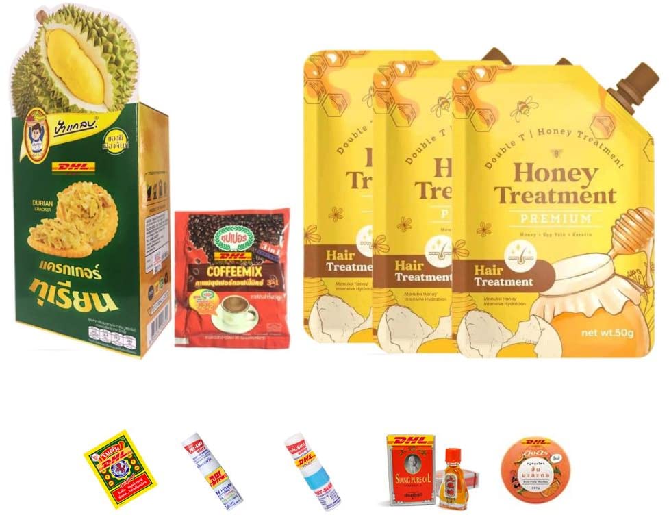 New Set AI21 Fried Durian Cracker Crispy Monthong OTOP Thailand Fruit Exotic Double T Honey Hair Cre
