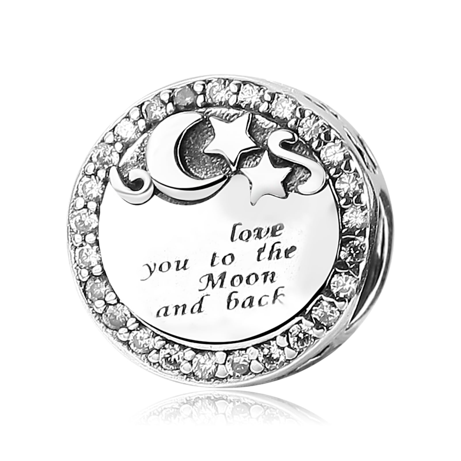AmueferAmor Charms para Pulseras y Collares, Plata de Ley Oro Rosa Corona Te Quiero Corazón Infinito Trébol Globo Colgante Navidad Joyería Regalos para Mujeres Niñas Abuelo