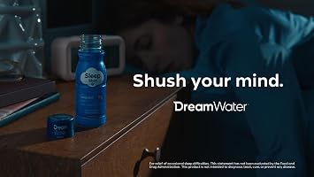 Dream Water NSF Sleep Aid Supplement Liquid Shots; Melatonin 5mg, GABA, 5-HTP; Zero Sugar, Natural Flavors, No Added Colors, 2.5 oz Liquid Sleep Shots, Snoozeberry, 12-Count.