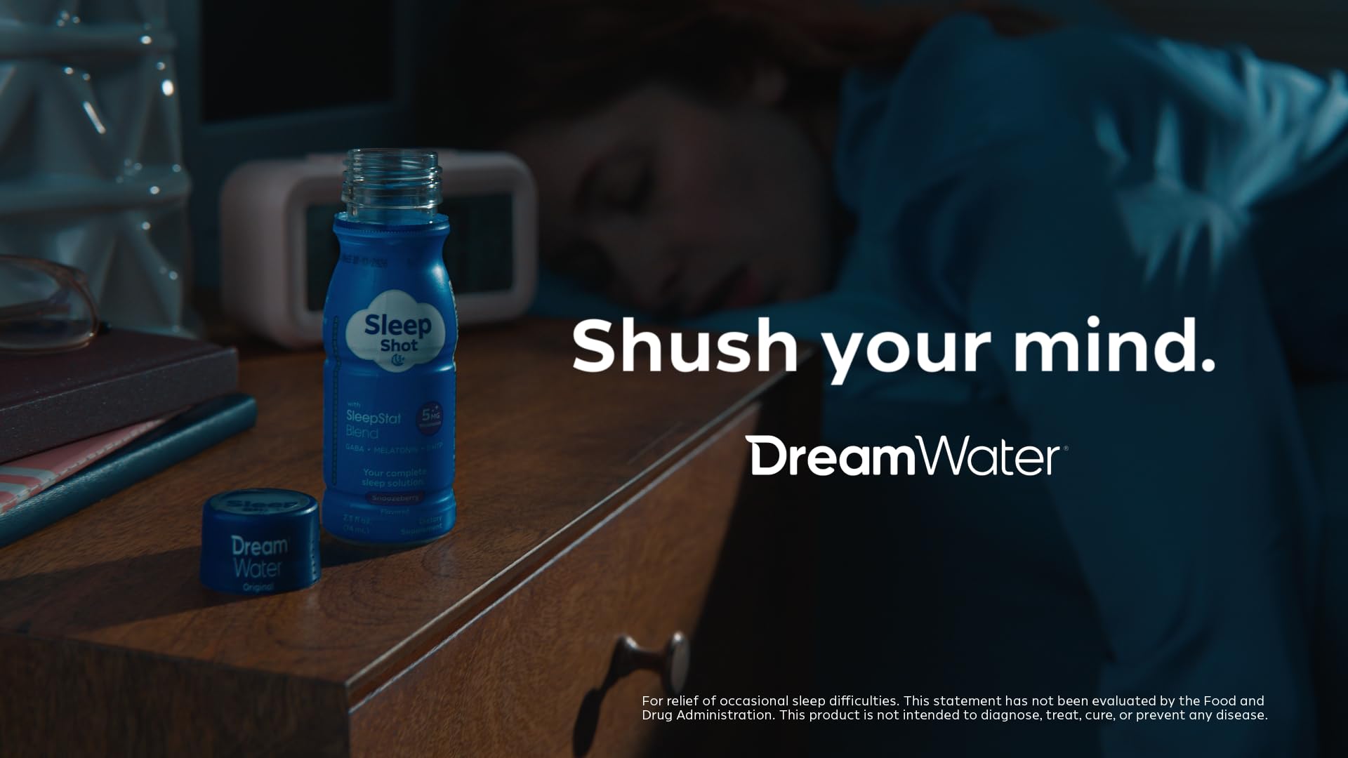 Dream Water NSF Sleep Aid Supplement Liquid Shots; Melatonin 5mg, GABA, 5-HTP; Zero Sugar, Natural Flavors, No Added Colors, 2.5 oz Liquid Sleep Shots, Snoozeberry, 12-Count. — Amazon image 7