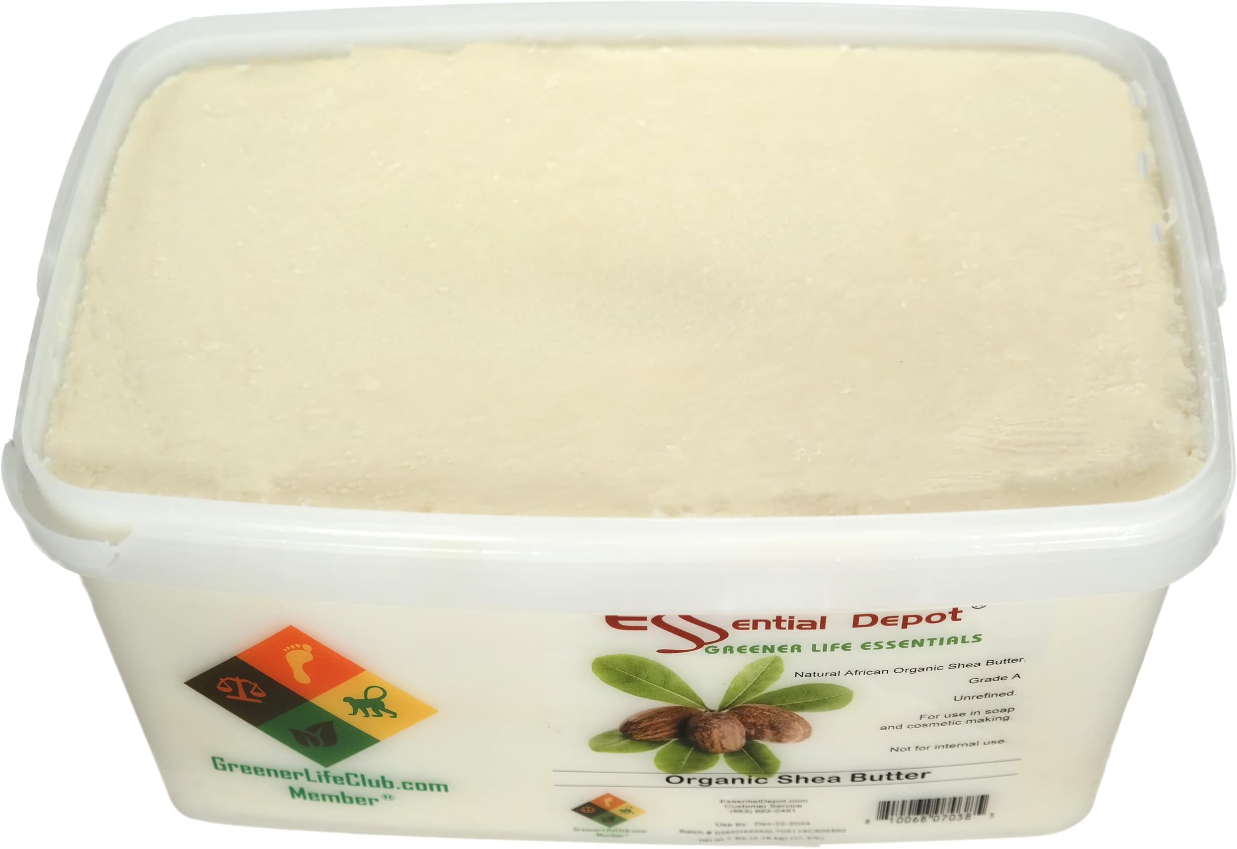 Essential Depot Shea Butter - Grade A - Unrefined - Organic - 14 lbs - In 2 x 7lb Greener Life Boxes