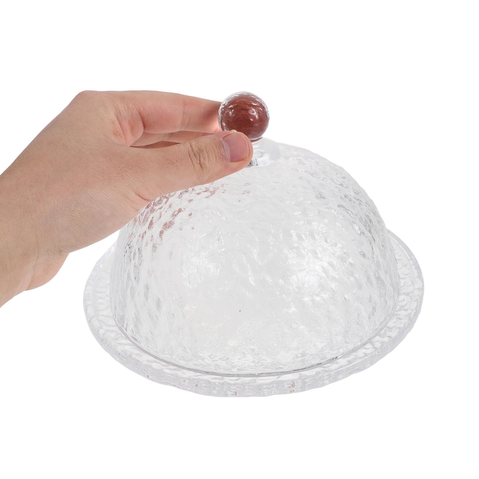 Alzata per Dolci in Vetro con Cupola a Forma di Cupola, Resistente e Multifunzionale, per Esposizione Dessert e Matrimoni con Elegante Stile Naturale