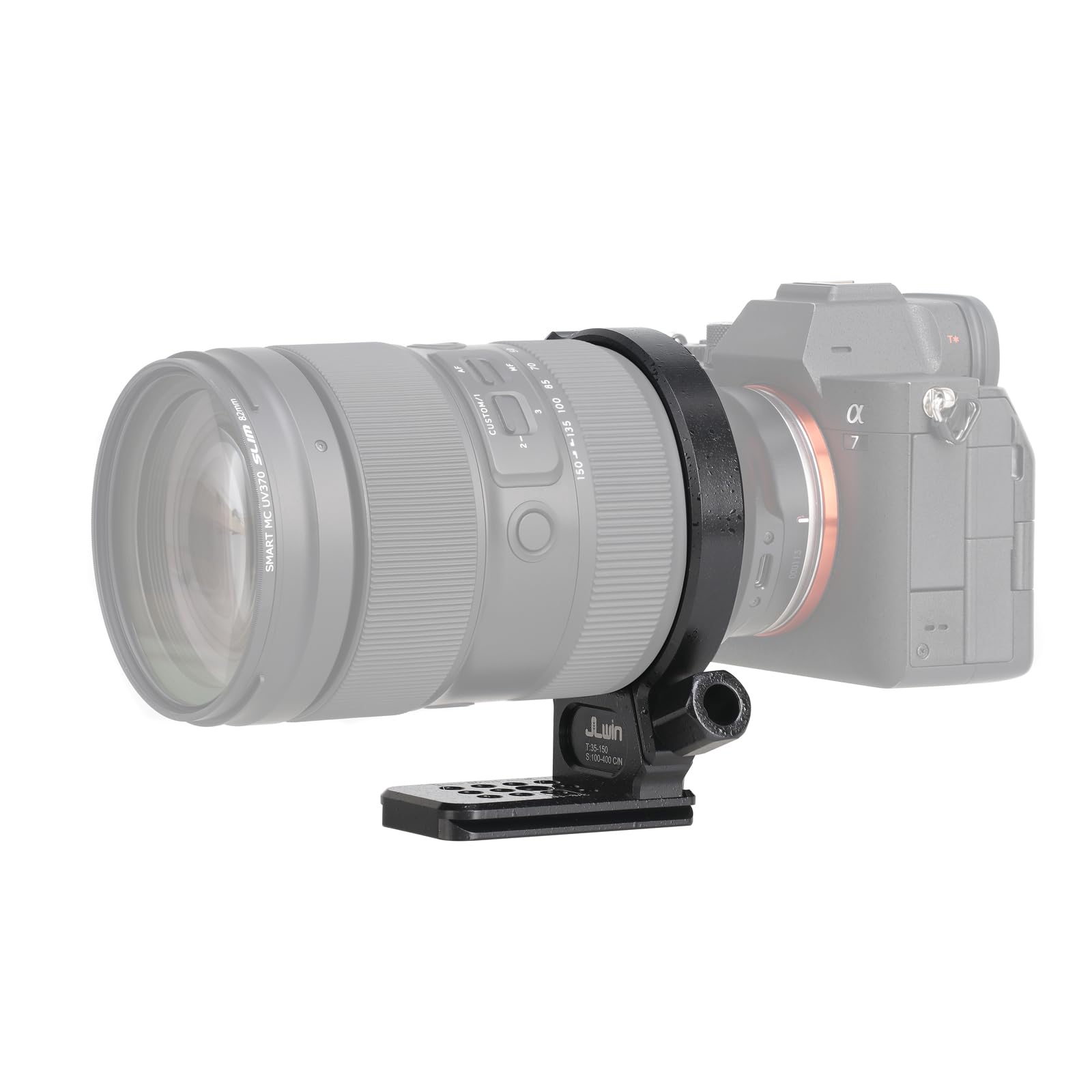 FOTGA Anello di montaggio per treppiede in metallo da 1/4" 3/8" per obiettivo Tamron 35-150 mm F/2-2,8 Di III VXD A058 (E-mount), per Sigma 100-400 mm f/5-6.3 DG OS HSM Contemporary Lens (per Canon