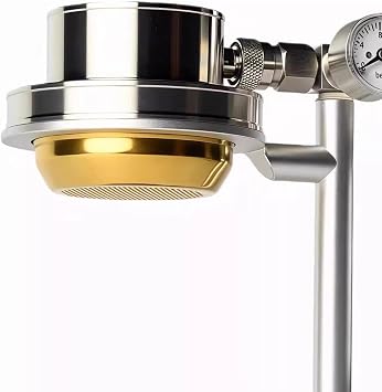 Pneumatic Coffee Maker, Stainless Steel Espresso Machine with Pressure Gauge, 9 Bar Fast Extraction for Commercial and Home Use