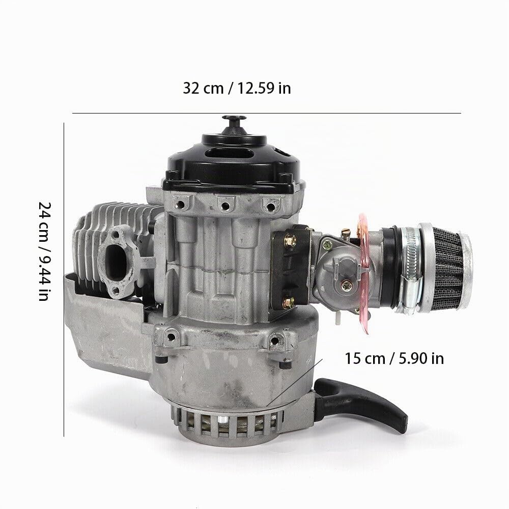 49cc 2 Temps Moteur Avec Filtre à Air, Moteur Mini Moto Moteur Complet Pour Pocket Bike Mini Dirt Bike ATV Buggy Scooter