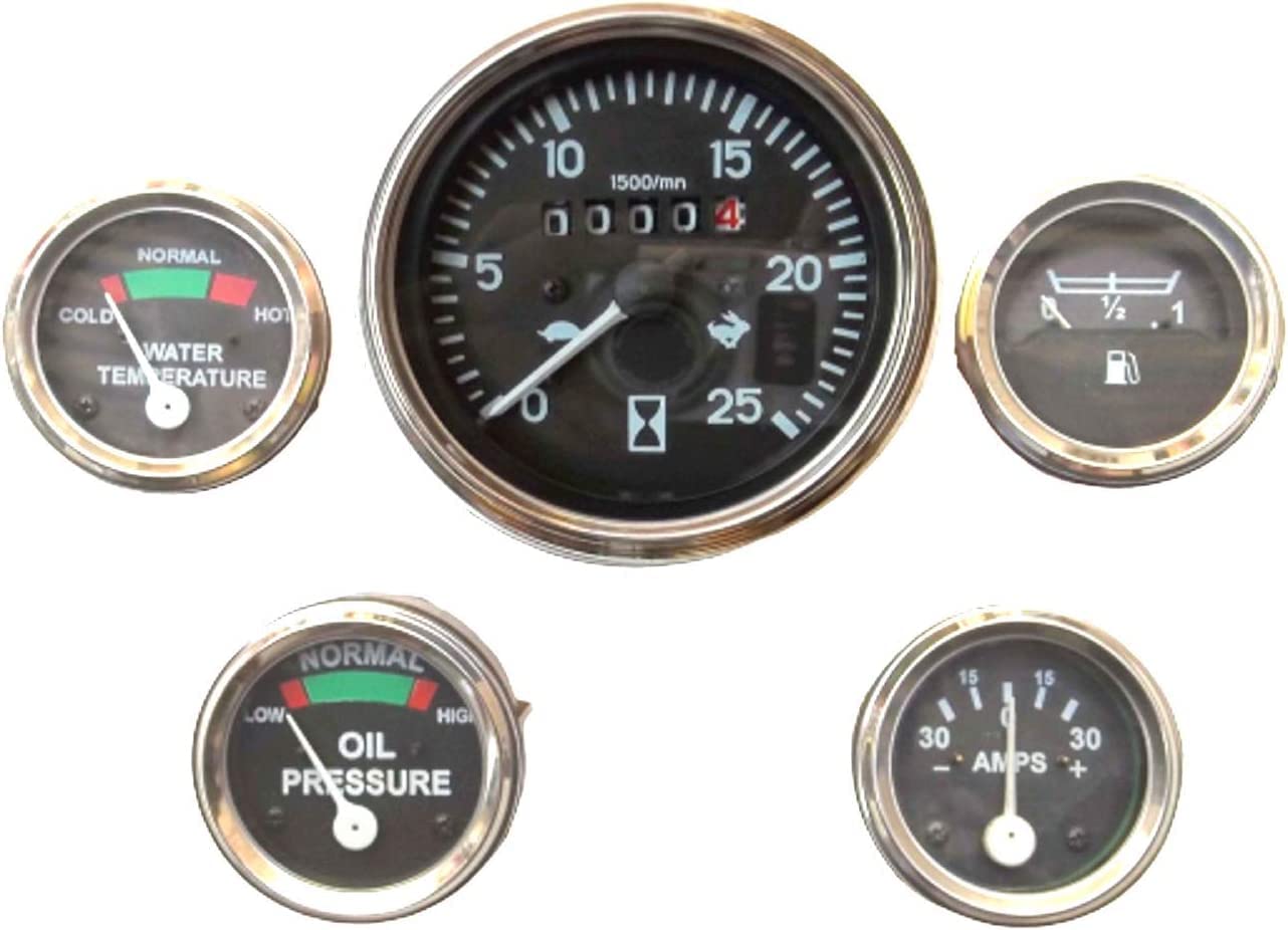 VR Autopedia 1674638M92,187718M92 Massey Ferguson Tractor Gauge Set Tachomter Temprature Fuel Oil Pressure Ampere for MF 35,50,65,135,150