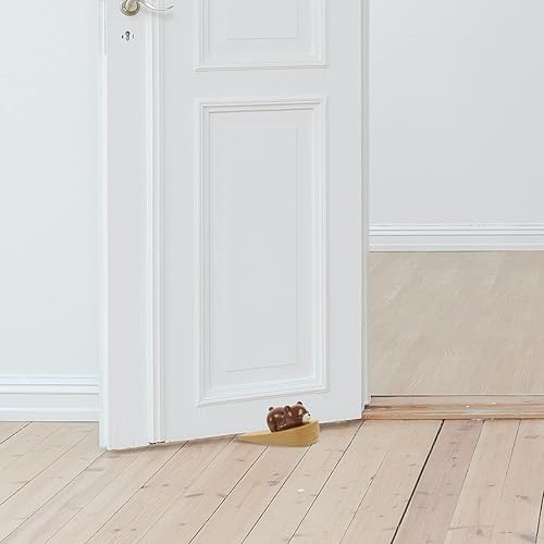 Miniatura 5 de Angoily Tope de puerta de oso lindo tope de puerta decorativo, cuña, mini figura de animal, adorno para decoración de mesa de oficina en casa