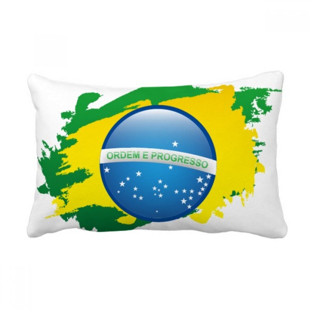 Oreiller lombaire drapeau du Brésil, une idée de cadeau déco originale pour le salon