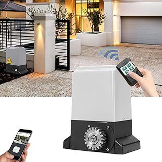 Convenient and Secure Automatic Gate Opener - Sliding Door Opener with Chain Driven System, Remote Control, and Electric Gate Motor - Ideal for Easy Access Control,370W-load800kg