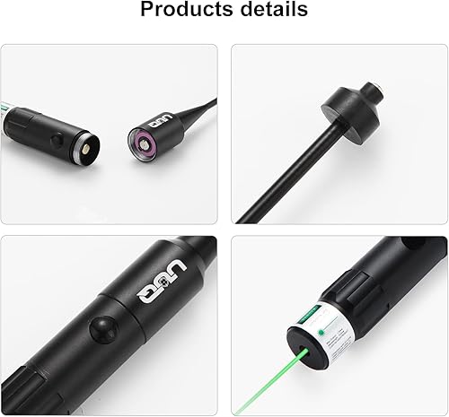 Miniatura 5 de UUQ Kit de mira láser rojo BoreSighter con interruptor de botón para rifles calibre 0.177 a 0.50 pistola