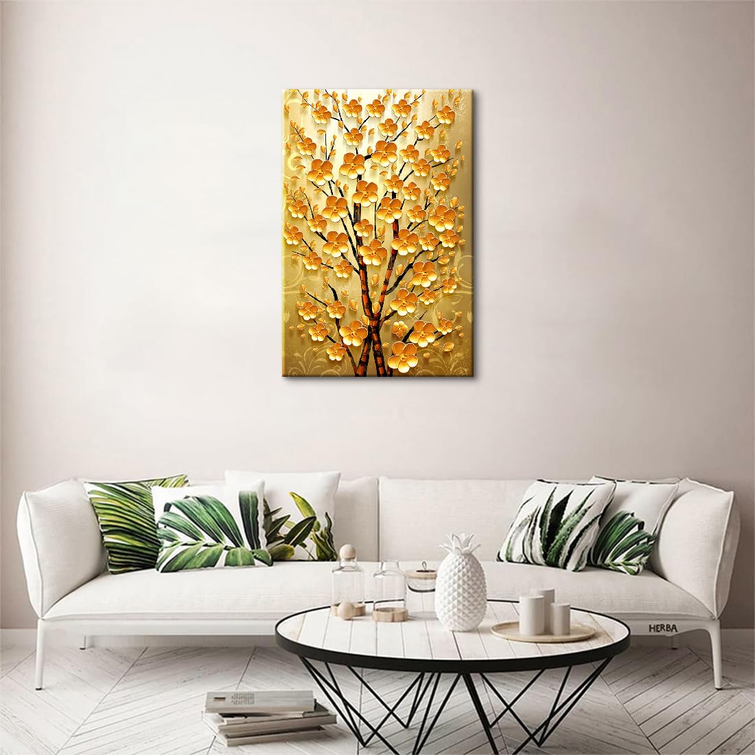 Amazon.co.jp: アートパネル 幸運の木 風水 ポスター 黄金の木 玄関に