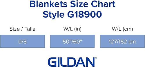Miniatura 4 de Gildan Heavy Blend Fleece Blanket, Style G18900, Navy, 50" x 60"
