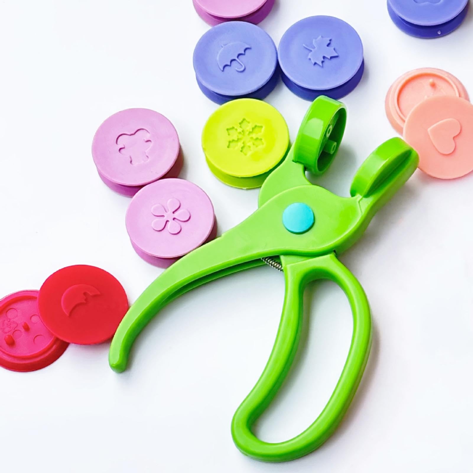 Prägemaschine für Kinder, 8-facher Hand-Papierprägegerät, Papierstanzer-Prägegerät, lustige kreative Bastelwerkzeuge, Scrapbooking-Bastelpapierprägegerät für Papier