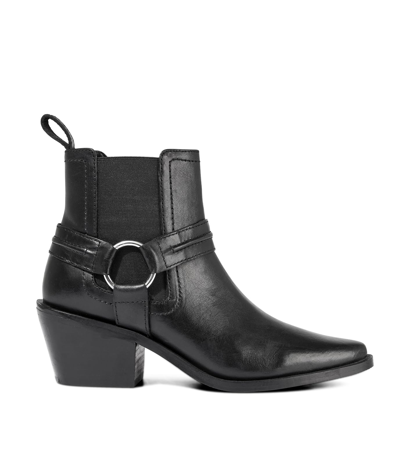 Smart Ride Leather Ankle Boots Size 7 Black   Women's