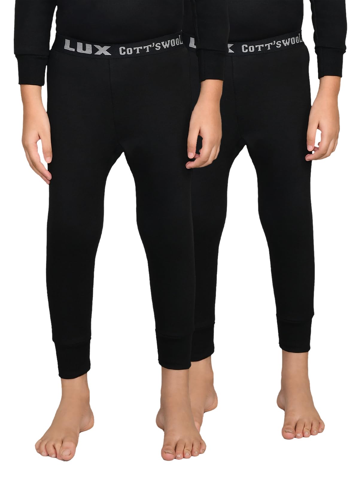 Lux Cottswool Pack of 2 Black Kids Winter wear Thermal Trouser for Boys & Girls(Size : 65cm)-picture-11