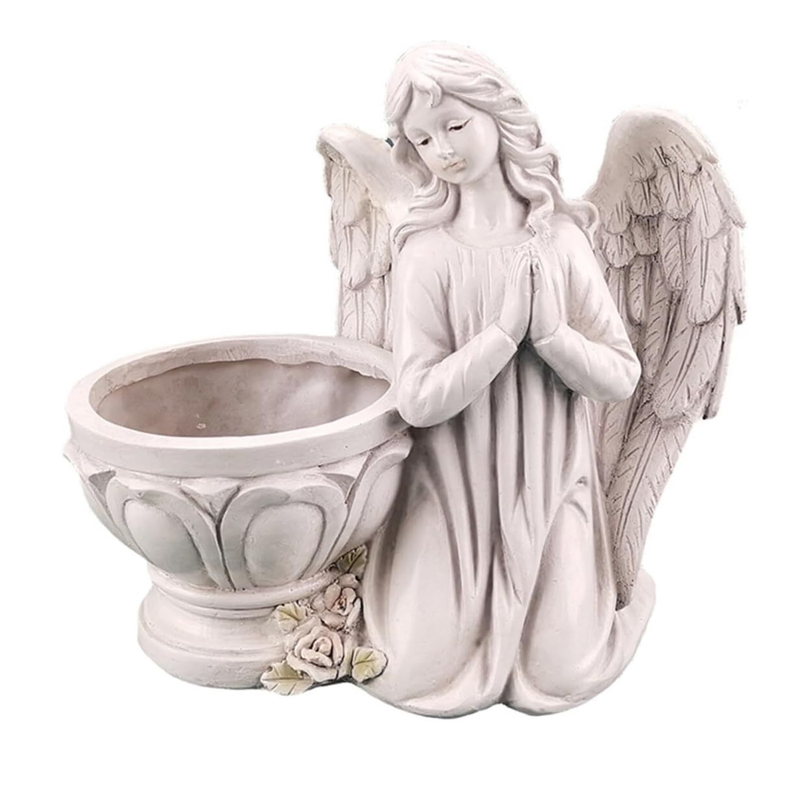 MDNIPQBAM natural Fashion Angel Resin Flower Pot For Succulent Plants Exquisite Craftsmanship for garden(A)