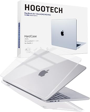 HOGOTECH Case Compatible with MacBook Air 13 inch M5 M4 M3 M2 2026 2025 2024 2022 Cover Clear Cover A3240 A3113 A2681