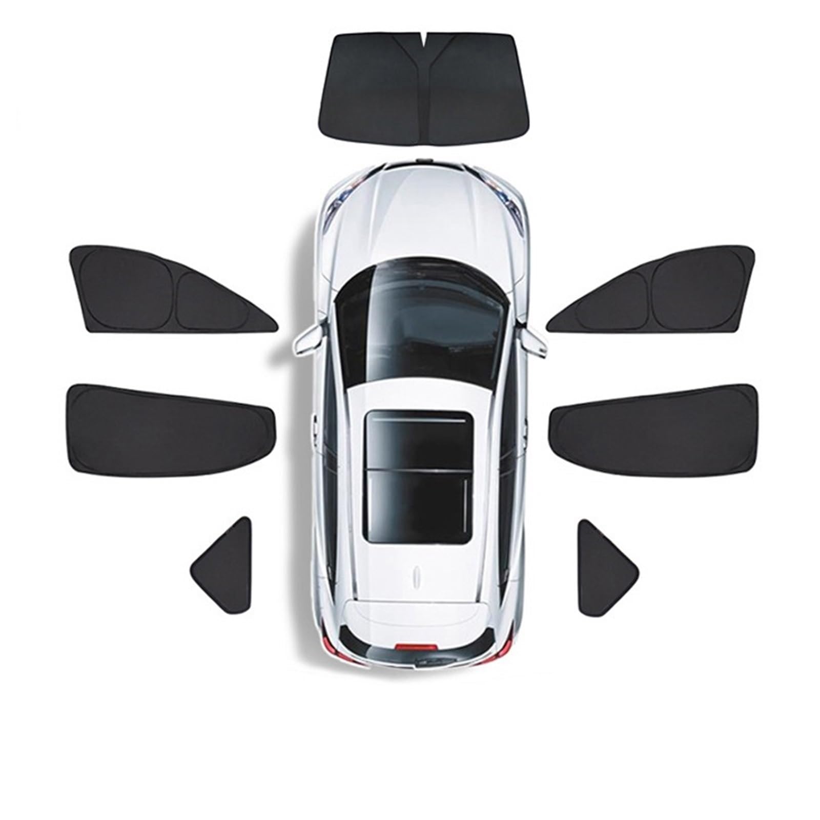 Parasol Ventana Coche para Tesla para Model 3 Y 2024 2025 Parasol para Parabrisas Delantero De Coche Protector Solar(M3 Full 7PCS)