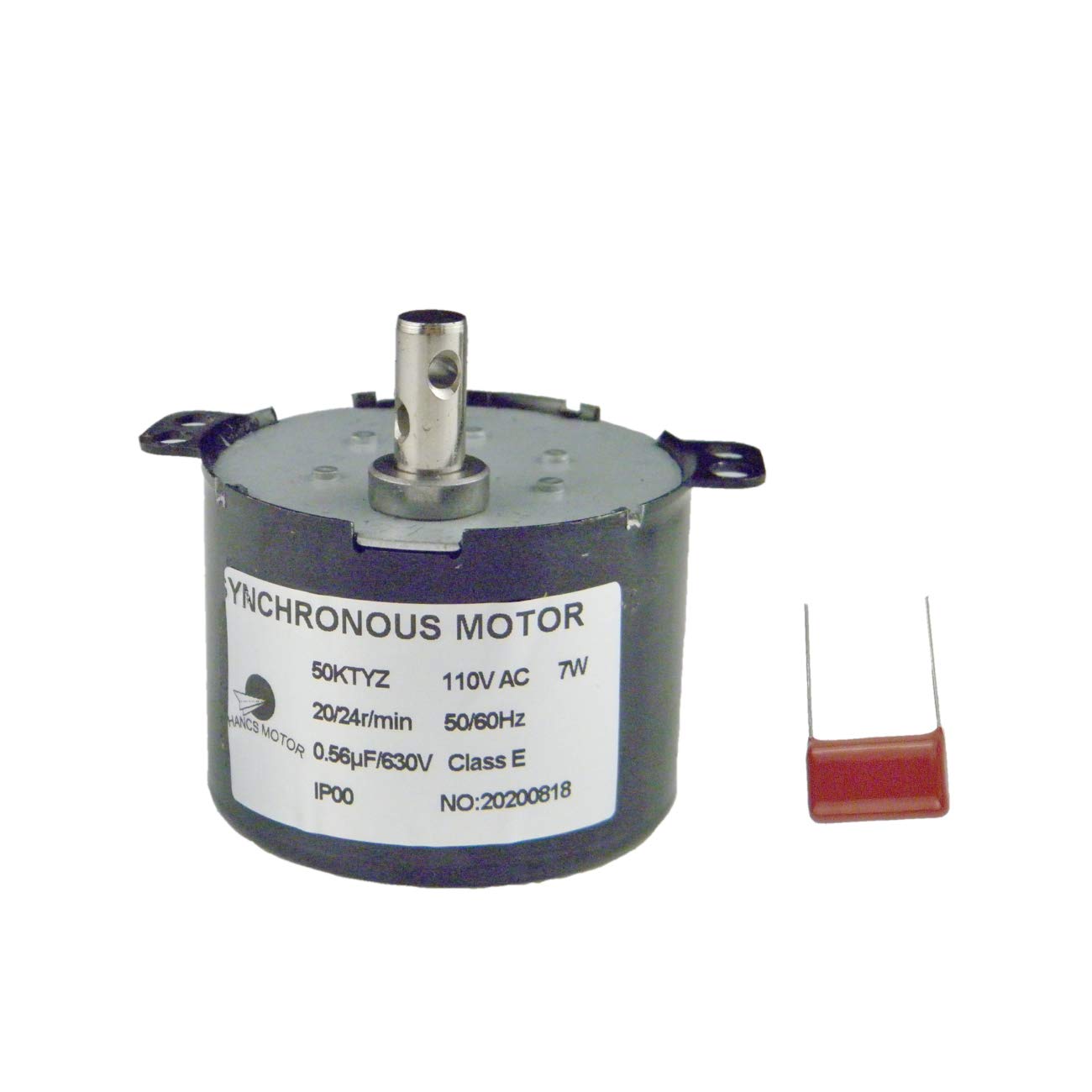 Davitu AC Motor - Synchronous Motor Incubator Equipment 50KTYZ AC 110V 1-100RPM Small Gear Permanent Magnet Motor Egg Turner Motor - (Speed: 2.5-3rpm)