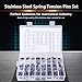 280Pcs Stainless Steel Roll Pin Assortment Kit Metric Slotted Spring Pins M1.5 to M8 Split Tension Pins for Automotive Machinery Industrial Repair