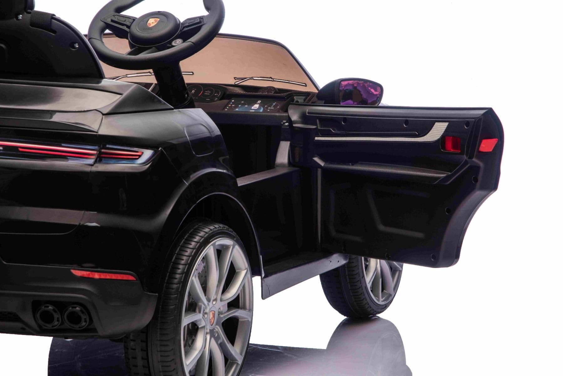 Porsche Cayenne dziecięcy samochód elektryczny 12 V, licencja – pojedyncze siedzenie elektryczne z baterią litową, zawieszenie, silniki 2 x 25 W, pilot zdalnego sterowania 2,4 GHz, MP3