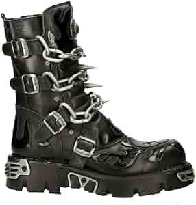 靴 New Rock Leather Boots 44 Amazon.com | New Rock 407-S1 Silver Cross BOOTS Black
