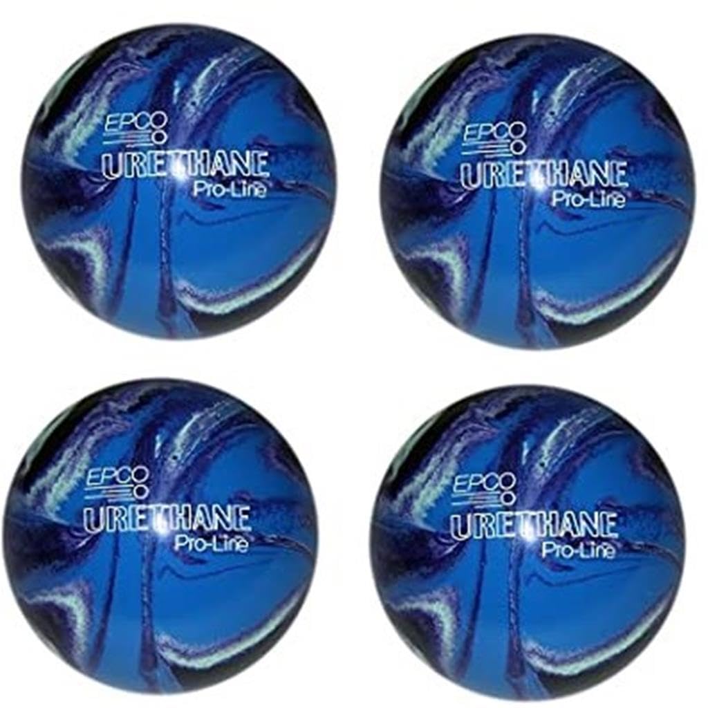 Bowlerstore Products EPCO Candlepin Bowling Balls - Urethane - Purple, Blue & Mint (4 1/2 inch- 2lbs. 7oz.) 4 Balls