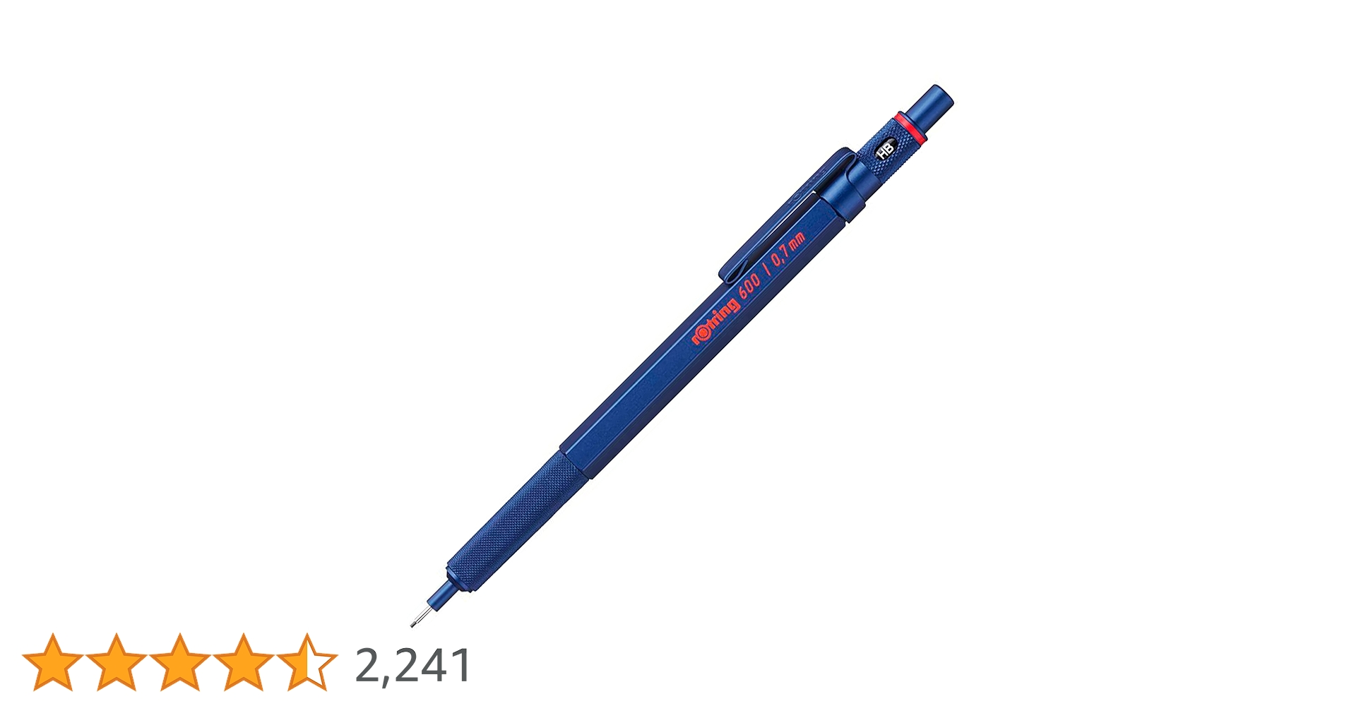 Rotring 800 Mechanical Pencil, 0.7 Mm,0.5mm Silver Metal Barrel /Black - AOOKMIY