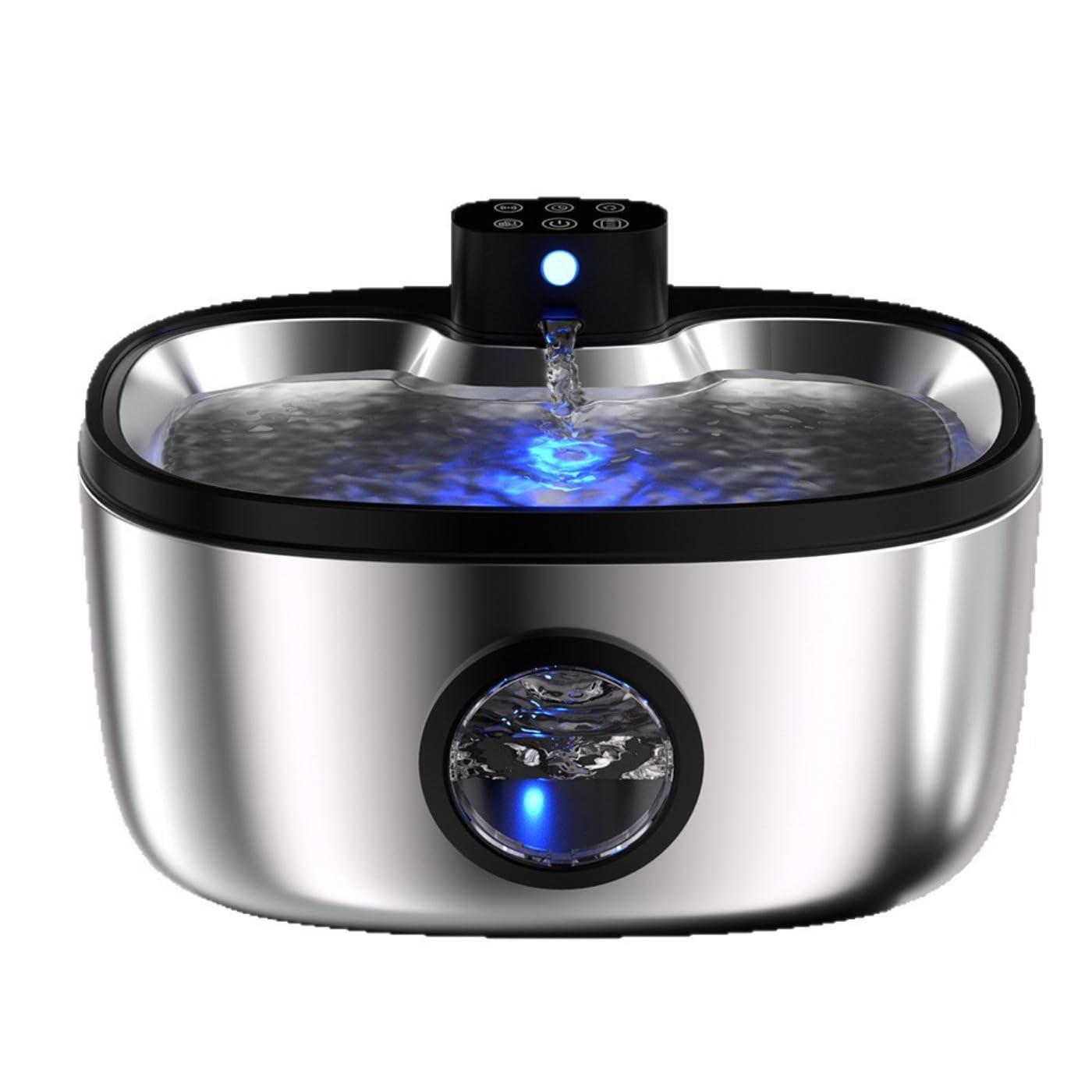 5L Smart Pet Water Fountain, UV Sterilization, 304 Stainless Steel, Multiple Filtration, Non-Slip Base, LED Display, 30Db Quiet Operation