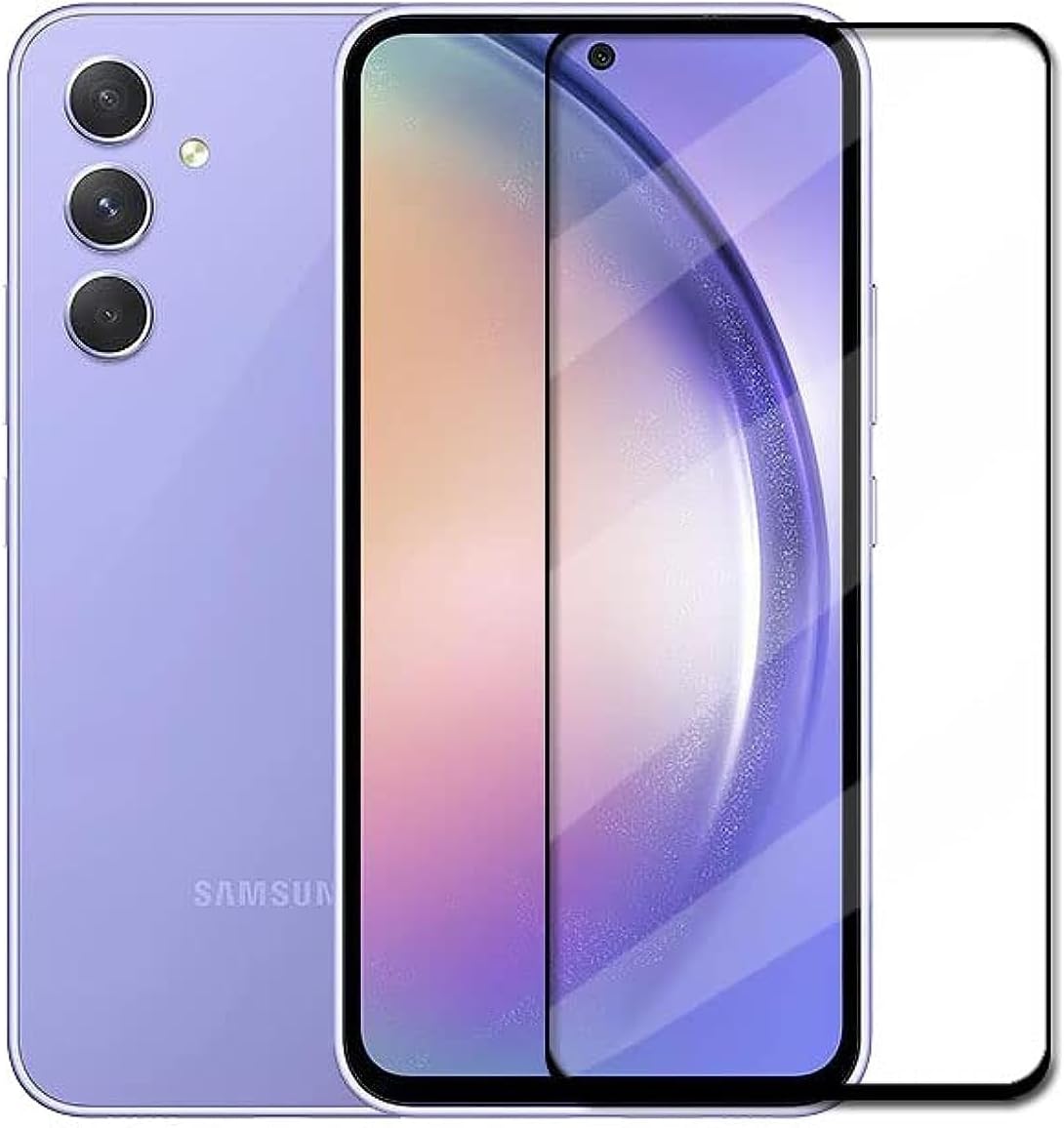 Glass for Samsung Galaxy A54 / Galaxy S23 FE Screen Protector Tempered Glass Guard Full Glue Edge-to-Edge Protector for Samsung Galaxy A54 5G / Galaxy S23 FE by Emodil ®