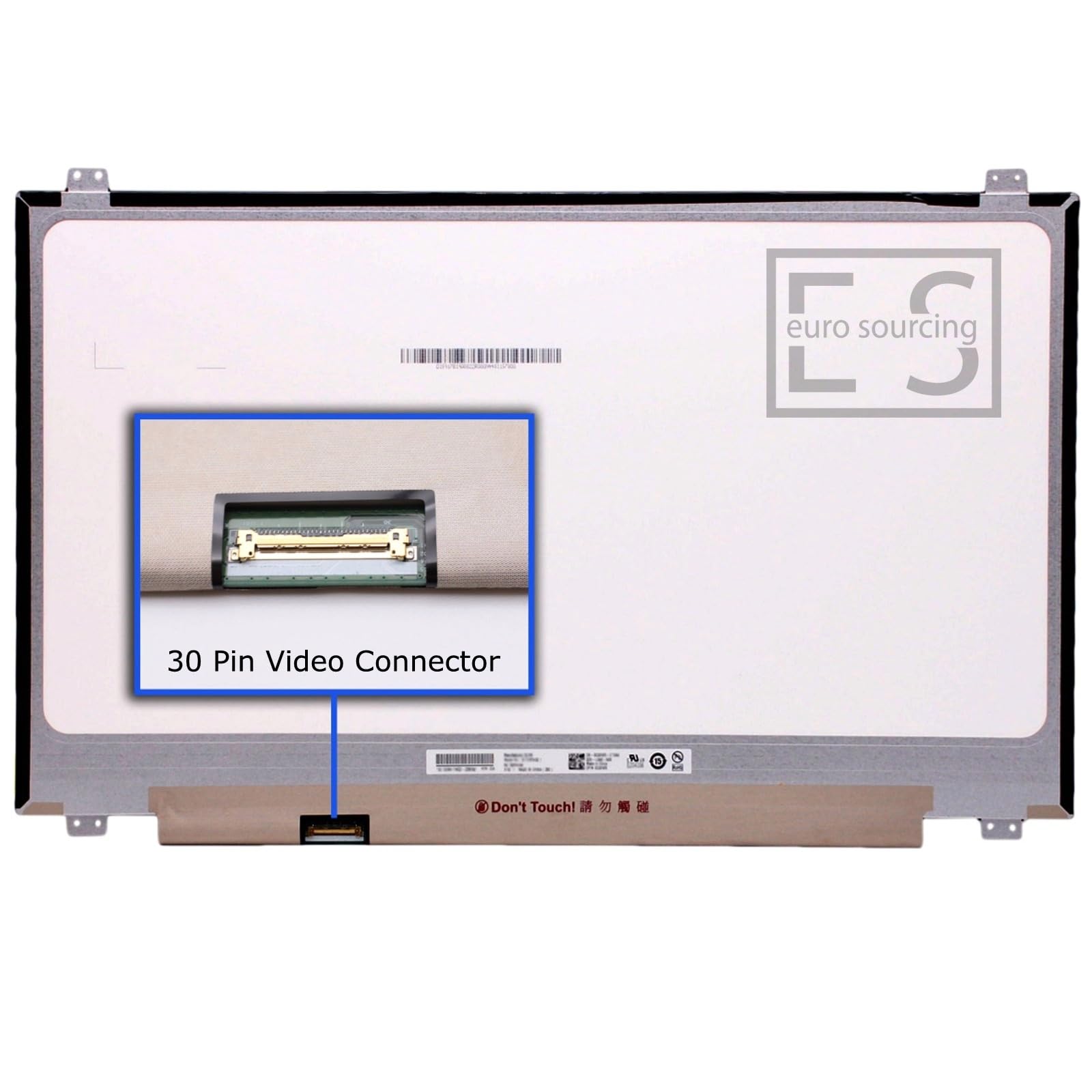 Nueva pantalla de 60Hz compatible con Lenovo 5D10J46205, IDEAPAD 330-17IKB, IDEAPAD L340 17", IDEAPAD 330-17ICH Laptop 17,3" LED LCD HD+ (1600x900) Pantalla 30 Pin eDP Mate AG Panel NO Touch