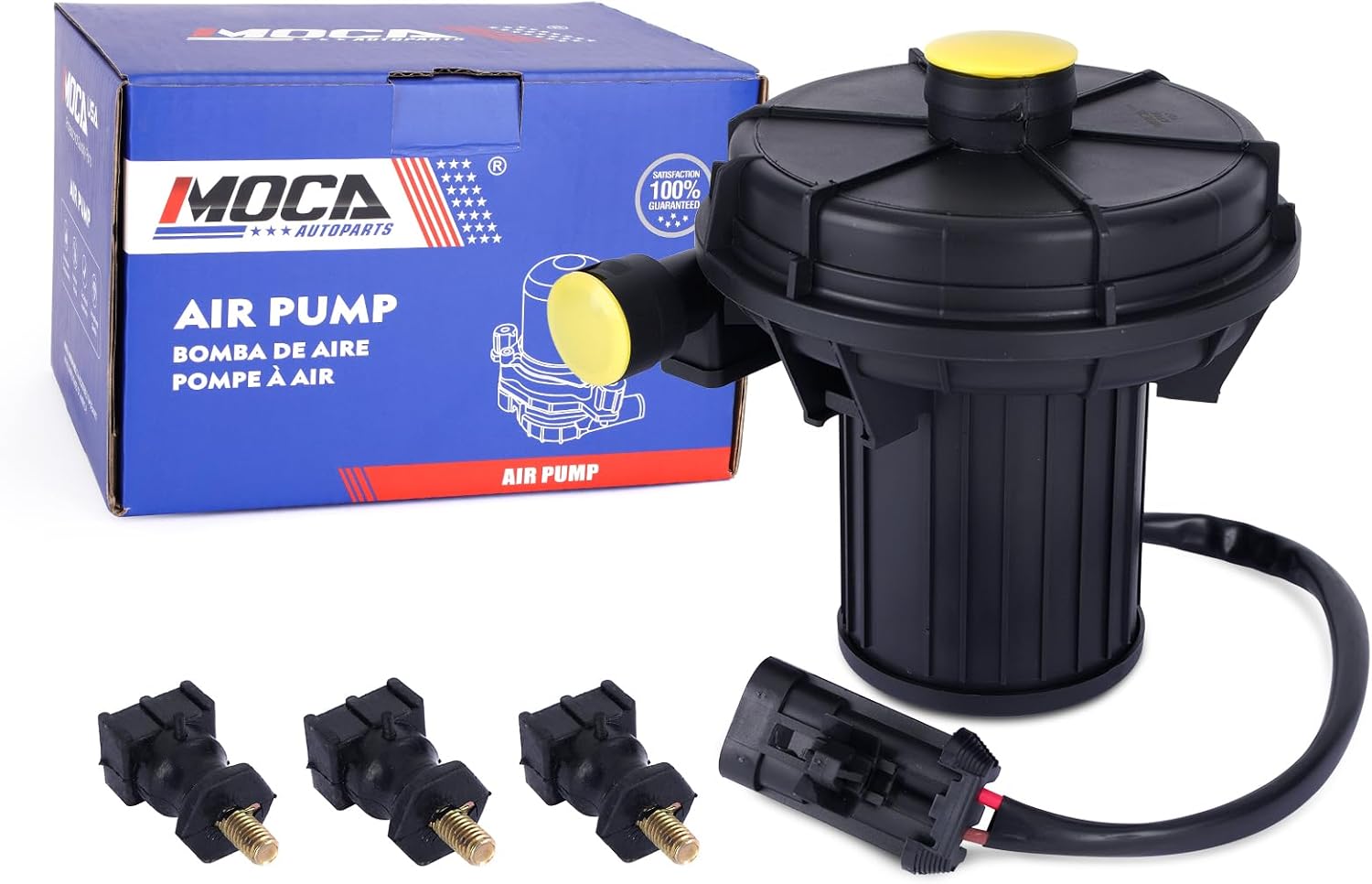 MOCA Secondary Air Injection Pump Compatible with 2006-2009 for GMC Envoy 4.2L, 2006-2009 for Chevrolet Trailblazer 4.2L, 2006-2007 for Buick Rainier 4.2L, 2006 for GMC Envoy XL 4.2L