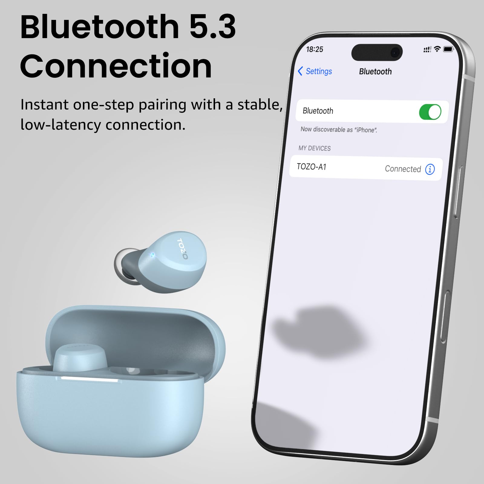 TOZO A1 Wireless Earbuds Bluetooth 5.3 Light Weight in Ear Headphones view 9