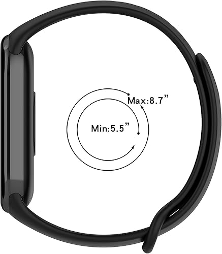Miniatura 6 de LOKEKE Compatible con Xiaomi Band 8 Correa de repuesto - Correa de silicona de repuesto compatible con Xiaomi Band 8 (pines de acero inoxidable)