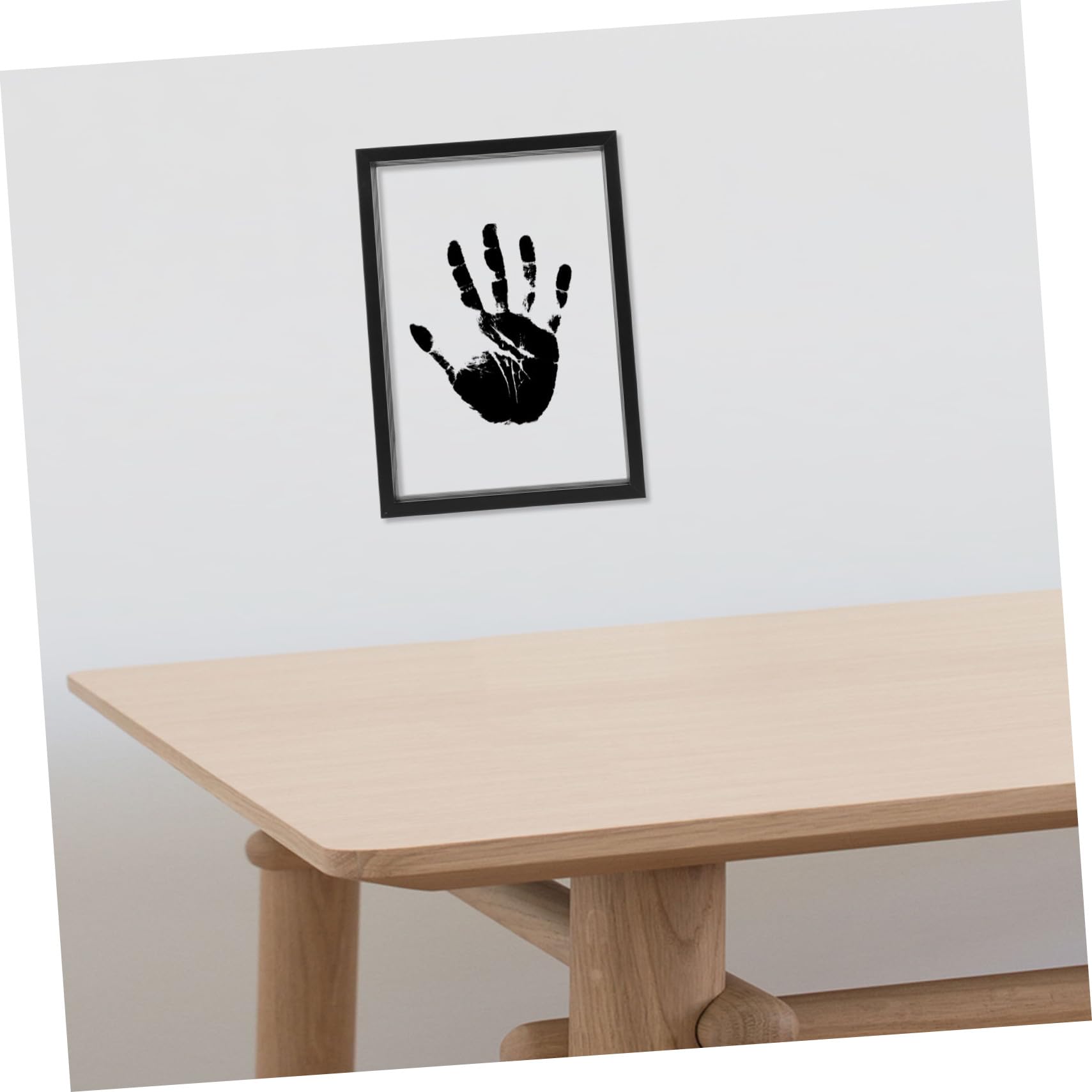 Familien Handabdruckrahmen und Acryl Schwarz mit Ständer Freistehend oder Aufhängen für Wand und Tischdeko Geschenk