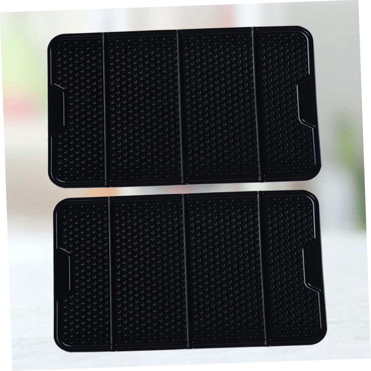 GRIRIW 2Pcs Dashboard Pad Mat Nonslip Silicone Holder for Phone Keys Glasses Wallet Foldable Washable Temperature Resistant
