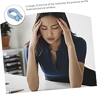 Vista 2 de Bolsa de agua caliente con cuello en forma de U con manga de punto, gel de sílice para microondas, bolsa de compresión caliente para hombro y alivio