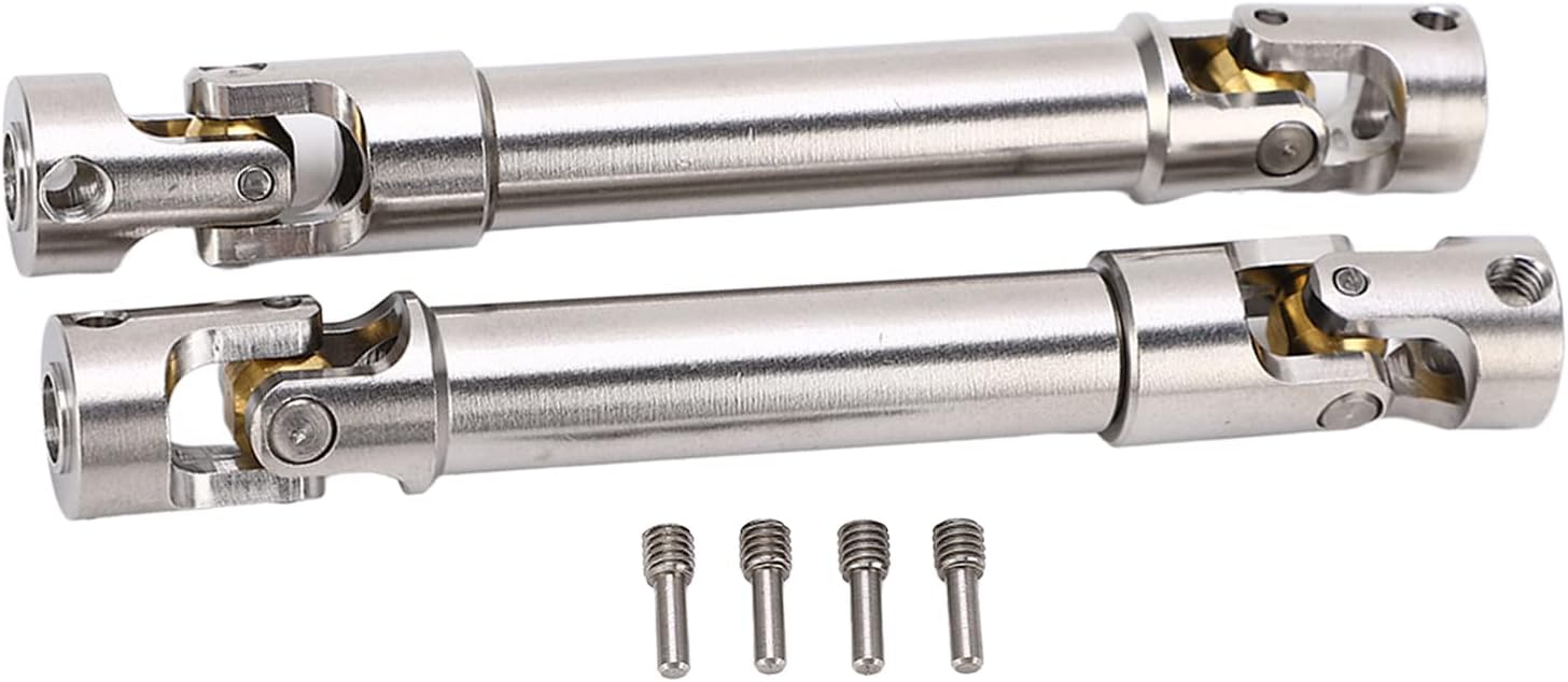 RC Drive Shaft Set, 2 Pack M4 6 Tooth 91mm Replacement for 1/10 Scale RC Crawler