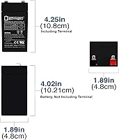 Vista 2 de Mighty Max Battery Batería SLA de 4 voltios y 4,5 Ah para Zareba Cargador solar de cerca de 2 millas