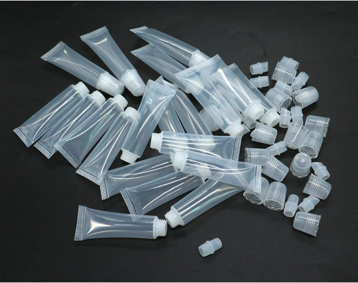 15 ml Empty Refillable Mini Clear Lip Gloss Balm Cosmetic Containers Makeup Accessories Soft Empty Tubes 20 Pcs