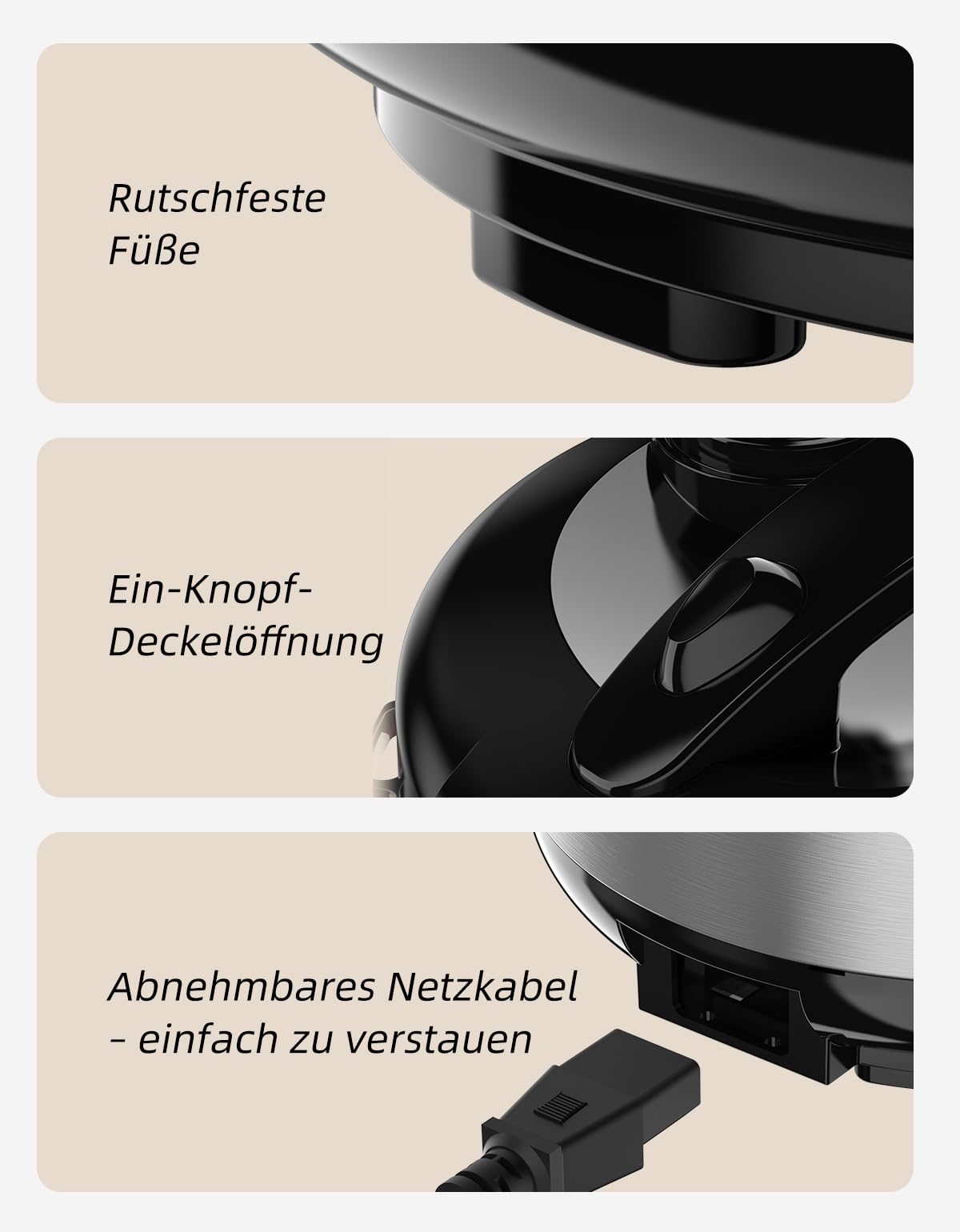 Reiskocher, 1L Elektrischer Dampfgarer mit Antihaftbeschichtung, für 1-5 Personen, schnelle Zubereitung ohne Anbrennen, mit Warmhaltefunktion, Dämpfeinsatz, Reislöffel und Messbecher